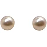 驚き、花珠級のテリ K14WGアコヤ真珠ピアス花珠落ち約8.5mm y-i-921