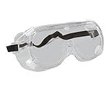 Safety Goggles, Clear Anti Fog Lens, Black Strap, 4 Indirect Vents, 15145 by ERB