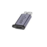 USB Micro B-TYPE C変換アダプター USB 3.1 GEN2 10Gbps SSD、HDDケース変換アダプター PC,スマホ、デジタルピアノ、プリンター、ハードディスクなどに対応 (02 USB3.1 GEN2 1個入り)