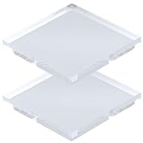 つくしサイエンス アクリルブロック 100×100×10mm 2個 透明 台座 展示 撮影 陳列 什器 板 プレート ベース クリア ディスプレイスタンド 四角形 正方形 10cm 10センチ 100mm 100ミリ ab-100-100-10*2