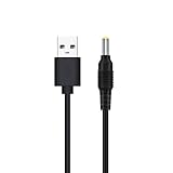 YSJJZRL ブラック USB - DC 電源コード、USB オス - DC 5.5*2.5/5.5*2.1/4.0*1.7/3.5*1.35/2.5*0.7mm 5V 電源プラグ ケーブル (1M,4.0×1.7mm)