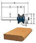 Vermont American 23158 23/32-Inch Radius Carbide Tipped Convex Edge Router Bit, 2-Flute 1/4-Inch Sha