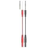 Cleqee 2本セット ワイヤーピアスプローブ 4mmメスソケット 1mmニードル 電気バックプローブピン テストリードアタッチメント