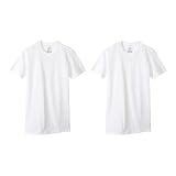 [Hanes] ヘインズ 2P クルーネック Tシャツ キッズ ジュニア 2枚組 半袖 インナー HB1EV201(WH-ホワイト、160)