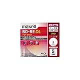 （まとめ） maxell 1-2倍速対応データ用ブルーレイディスクBD-RE DL（50GB・5枚） BE50PPLWPA.5S 【×2セット】