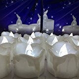 RaiFu LED キャンドルライト リアル感 バッテリー 揺らぐ炎 ちらつき 間接 照明 スタンド 電気ろうそく クリスマス/結婚式/誕生日/記念日/告白 などに最適 12PCS