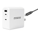 アドテック PD充電器 105W 3ポート【eMarker搭載100W Type-Cケーブル付属】【USB-Cｘ2+USB-A】【Power Delivery/GaN (窒化ガリウム) 】ノートPC iPhone Switch 対応 高速充電 急速充電 器 ACアダプタ ホワイト/APD-A105AC2-wC-WH