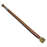 LASCO 10-1357 Water Flex, Corrugated Copper, Brass Nuts, 3/4-Inch Female Pipe Thread by 24-Inch Long