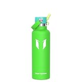 Super Sparrow 水筒 真空断熱ボトル - 750ml - 標準口ウォーターボトル - BPAフリー 漏れ防止 - エルゴノミックデザインのストロー付き水筒、仕事・ジム・旅行・スポーツ・アウトドアに最適