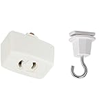 東芝ライテック ライティングレール用抜止コンセント(白) NDR6012 & ライティングレール用吊りフック(白) NDR8543【セット買い】