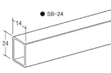 ロイヤル 衣類品等ハンガー掛用 14×24角パイプ Sバースチール SB-24クローム 【900】 1本売