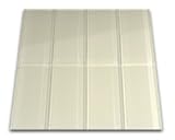 クリーム地下鉄ガラスタイル3 " x 6 " (ボックスof 10平方フィート