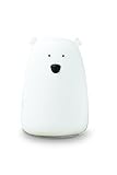innerestベビー子供夜ライトNursery緩めるムードランプタッチコントロールUSB充電バッテリー Little Bear ホワイト