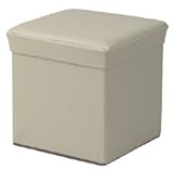 ボックススツール 収納ボックス スツール オットマン スツール リビングチェア (ベージュ)