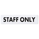 シロクマ チークサイン STAFF ONLY NP-10-6 180m/m×45m/m×2.5t 木目