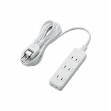 (まとめ) エレコム 電源タップ T-S02-2430WH〔×5セット〕