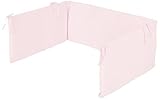 Pinolino Jersey Cot Bumper with Zipper for Cot Bed (Pink) by Pinolino