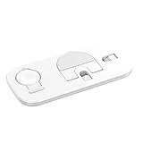 一つ 3 in 1 充電器 充電器 充電スタンド 折りたたみ式充電スタンド For Apple 製品用のポータブル3-in-1 充電ステーション ポータブル For iWatch7/6/SE/5/4/3/2/1 充電スタンド For iPhone AirPods Pro/3/2/1 充電ドック 軽量 ポケットサイズ (ホワイト)