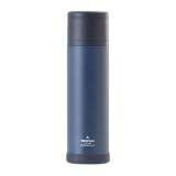 GoodDesign賞受賞 アトラス 水筒 750ml 超保温ボトル 軽量タイプ 保冷 コップ付き ステンレスボトル キャンプ アウトドア 登山 防災グッズ ネイビー 白湯 テンピークライト ATPBL-750NV