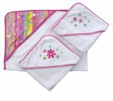 Baby Floral Stripe Hooded Towel by ESFB