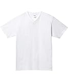 [ニッセン] メンズ Tシャツ・カットソー 綿１００％無地Ｖネック半袖Ｔシャツ ホワイト 2XL