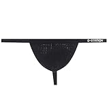 [ジーステーション] S ブラック Tバック 通気性 ストレッチ スポーツ生地 細ゴム 立体縫製