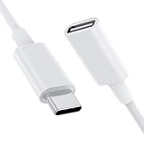 【Mag-Safe充電器専用延長ケーブル】CONMDEX USB-C 延長コード 1M オス-メス 9V/3A 急速充電対応 USB Type-C 延長ケーブル iPhone 17/16/15/14/13、Pixel 8、HomePod、PS5コントローラー対応 ホワイト