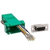 Dealsjungle Modular Adapter, Green, DB9 Female to RJ45 Jack [並行輸入品]