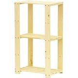 天然木製オープンラック 3段 幅42cm高さ72cm 木製 ラック ウッドラック オープンシェルフ ウッドシェルフ 整理棚 フリーラック 本棚 ディスプレイラック 飾り棚