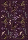 Joy Carpets Kid Essentials Music & Special Needs Virtuoso Rug Plum 7'8 x 10'9 [並行輸入品]