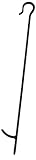 Uniflame、p-1002、29.5 "ブラック仕上げPoker with Crook Handle