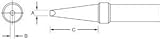 Weller ETCC ET Series Single Flat Solder Tip for EC1201A and PES51 Irons, 0.125" [並行輸入品]