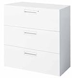 コクヨ　エディア　収納システム　高さ915mmタイプ　下置き　ラテラル3段　幅800×奥行き450mm カラー:SAW（ホワイト）