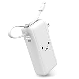 エレコム モバイルバッテリー コンセント一体型 10000mAh 35W ACプラグ付き USB-C×1 折りたたみ式プラグ しろちゃん EC-C51LWF