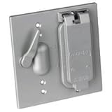 Thomas & Betts 628105全天候型漏電遮断器&スイッチプレート2-gang