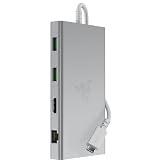 Razer USB C Dock(Mercury White) ドッキングステーション 11ポート設計 USB-Cポート USB-Aポートギガビットイーサネットポート HDMI ポートUHS-I SD/MicroSD カードスロット 3.5mm オーディオ複合ジャック搭載 ユーエスビーシードック(マーキュリーホワイト)【日本正規代理店保証品】