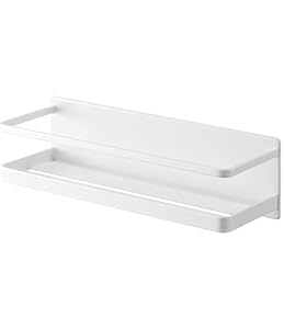 山崎実業(Yamazaki) マグネットバスルームラック ワイド ホワイト ミスト 4237