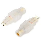 okcsc HD650 A2DC 変換 変換コネクタ イヤホンジャック 変換 HD650用（オス）- A2DC（メス）SENNHEISER用 HD600・HD580・HD535・HD545・HD565・HD265に適合 2個セット ホワイト