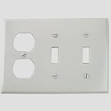 6各: 3 G 2 Toggle /二重レセプタクル組み合わせプレートホワイトプラスチック