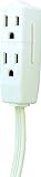Indoor Extension Cord, 3 Outlet, Right Angle Plug, 8-Foot, White [並行輸入品]