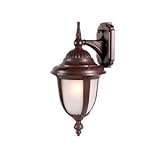 Alico Lighting 3522BW/FR Acclaim Lighting Burled Walnut Finished Outdoor Sconce with Frosted Seeded 