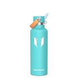 Super Sparrow 水筒 真空断熱ボトル - 750ml - 標準口ウォーターボトル - BPAフリー 漏れ防止 - エルゴノミックデザインのストロー付き水筒、仕事・ジム・旅行・スポーツ・アウトドアに最適
