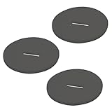 アクリルスタンド アクリル台座 3個セット ブラック 黒 鏡面 アクスタ 50mm×厚3mm 3個セット (丸：穴のサイズ幅15mm×厚3mm)