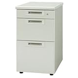 プラス 脇机3段 RJ-046D-3 LGY エルグレー 引出D