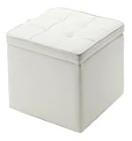 イーサプライ 収納スツール ボックススツール ホワイト EED-SNCBOX1W