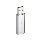 ForteUSB 64GB 暗号化USB3.2フラッシュドライブ、XTS-AES暗号化、パスワード認証、自動ロック、シルバー金属ケース (64, GB)