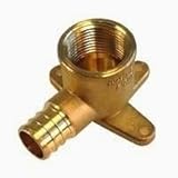 3/4" PEX x 3/4" Female Threaded Drop Ear Elbow-Brass Crimp Fitting (50 in Bag) [並行輸入品]