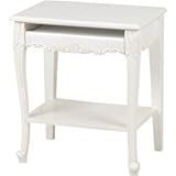 パソコンテーブル 木製 アンティークホワイト 『ヴィオレッタシリーズ』