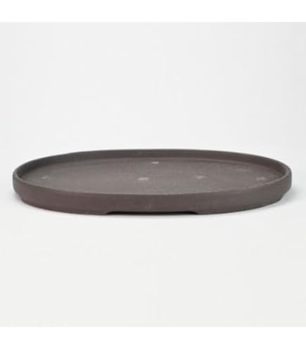 烏泥水盤小判型　楕円水盤　水石　盆景　盆栽鉢　花器　苔玉 烏泥水盤小判型 楕円水盤 水石 盆景 盆栽鉢 花器 苔玉 2025年