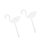Baoblaze 自動水やり　2個セット　簡易給水器　ガラス　鉢植え　植物鉢　プランター　留守　旅行　出張　スワン形　